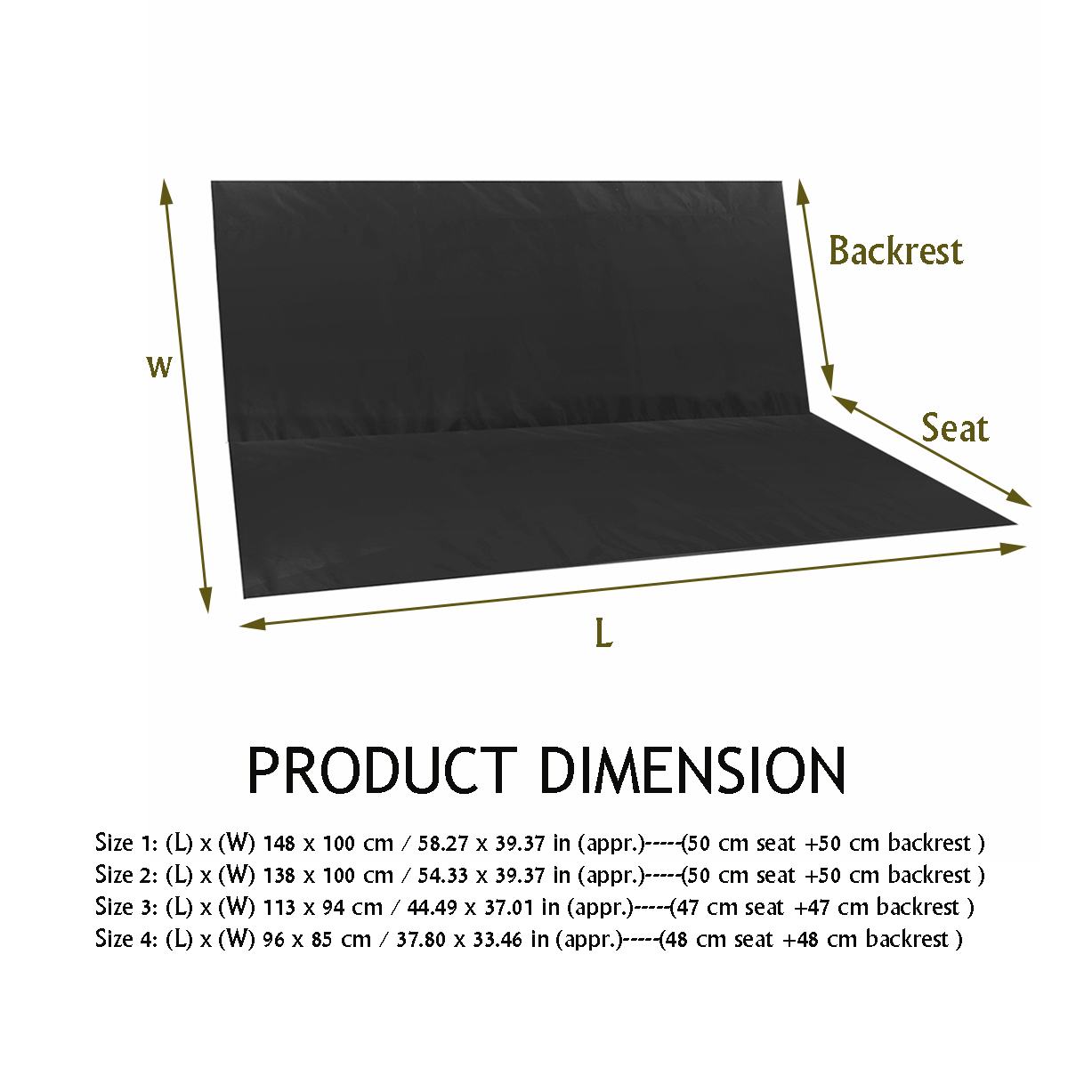 Outdoor Furniture Cover Waterproof - 2/3 Seater Swing Cover Chair Bench
