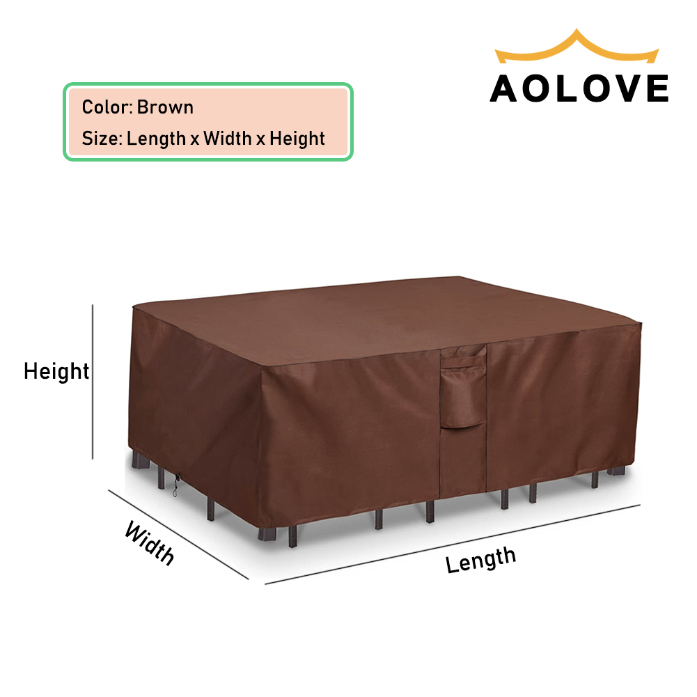 Brown 420D HEAVY DUTY Outdoor  - огляд і ціна Outdoor Furniture Cover Waterproof