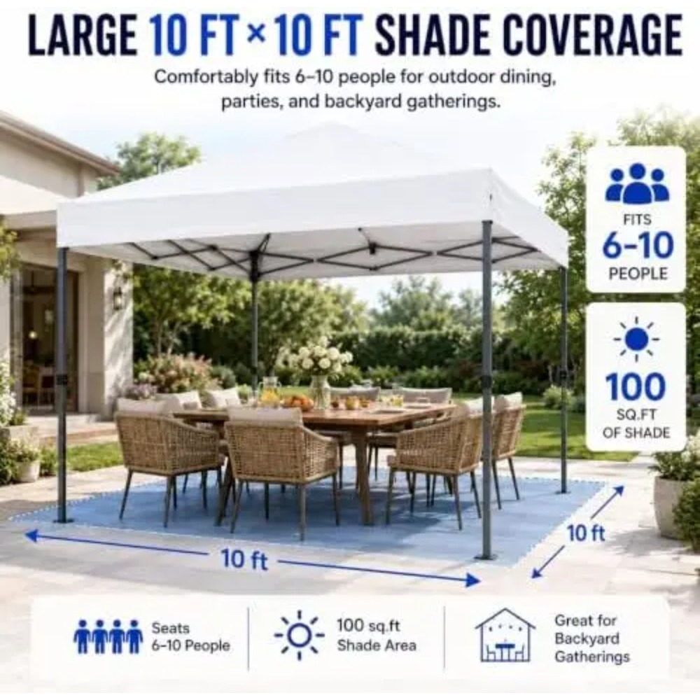 10x10 Pop Up Canopy Tent 1-But - огляд і ціна Gazebo Pop Up