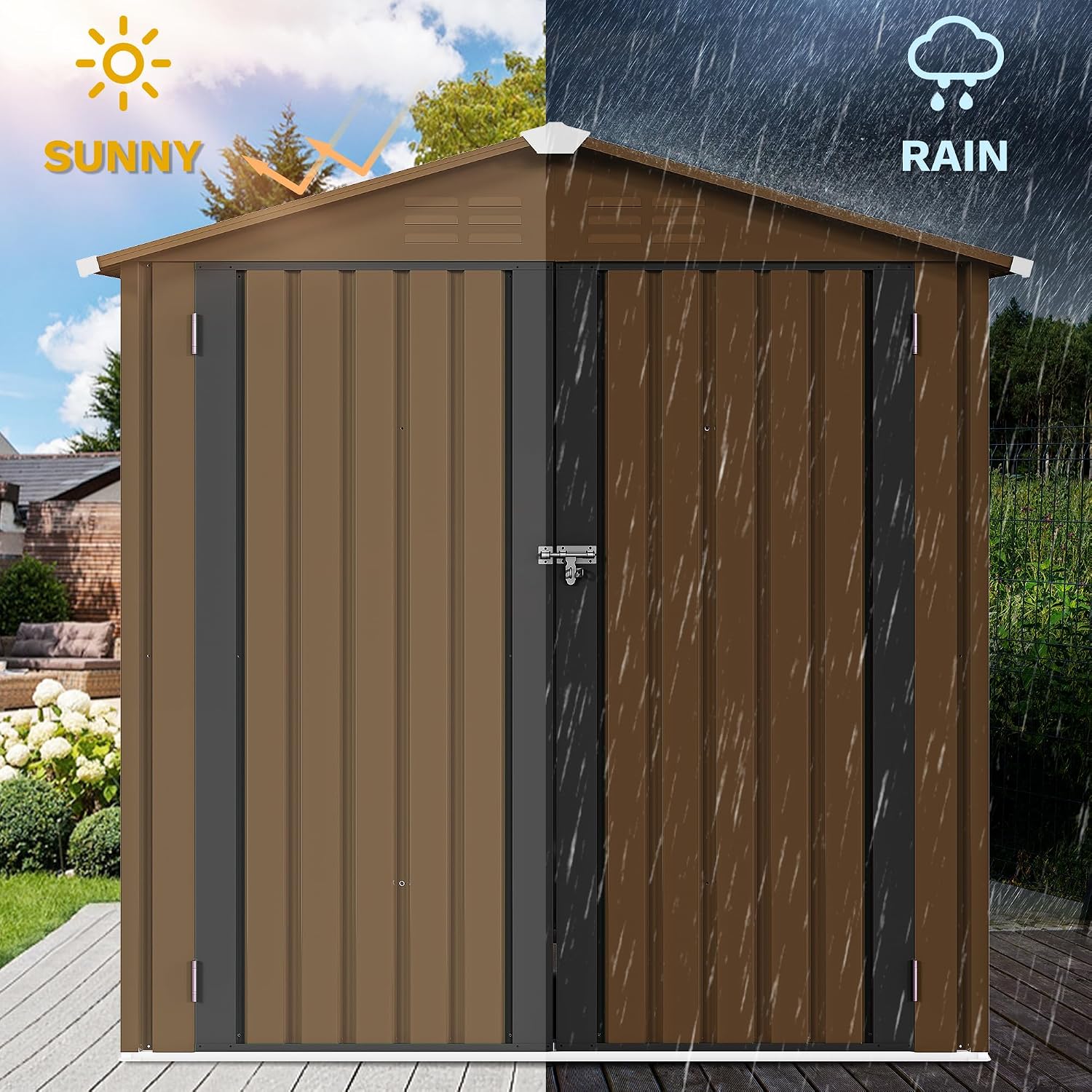 6x4ft Metal Outdoor Storage Sh - огляд і ціна Outdoor Furniture Heavy Duty