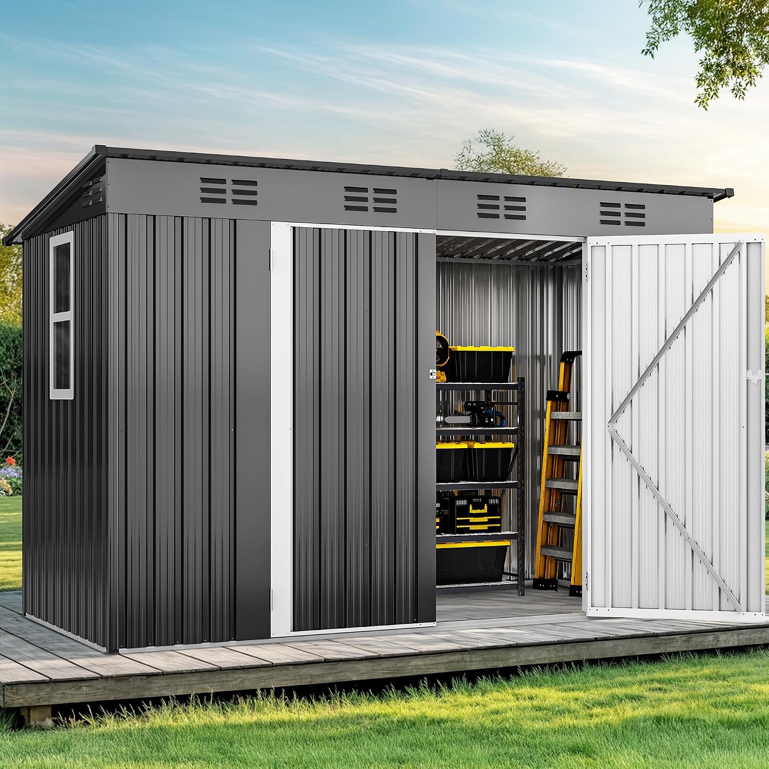 9' x 4' Outdoor Storage Shed w - огляд і ціна Outdoor Furniture Heavy Duty