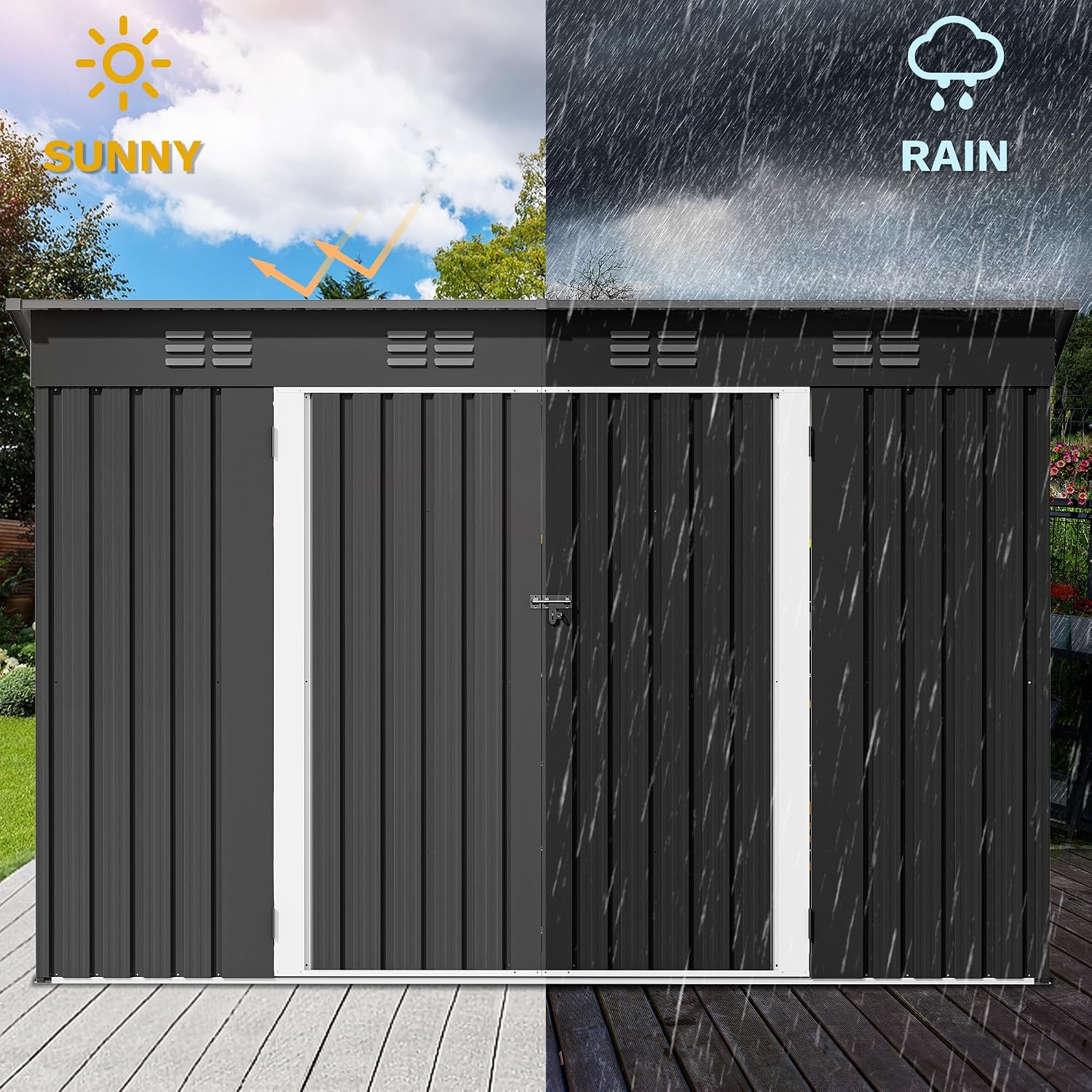 9' x 4' Outdoor Storage Shed w - огляд і ціна Outdoor Furniture Heavy Duty