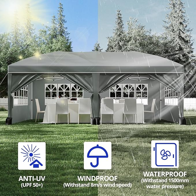 10*10FT Heavy Duty Pop Up Cano - огляд і ціна Gazebo Pop Up