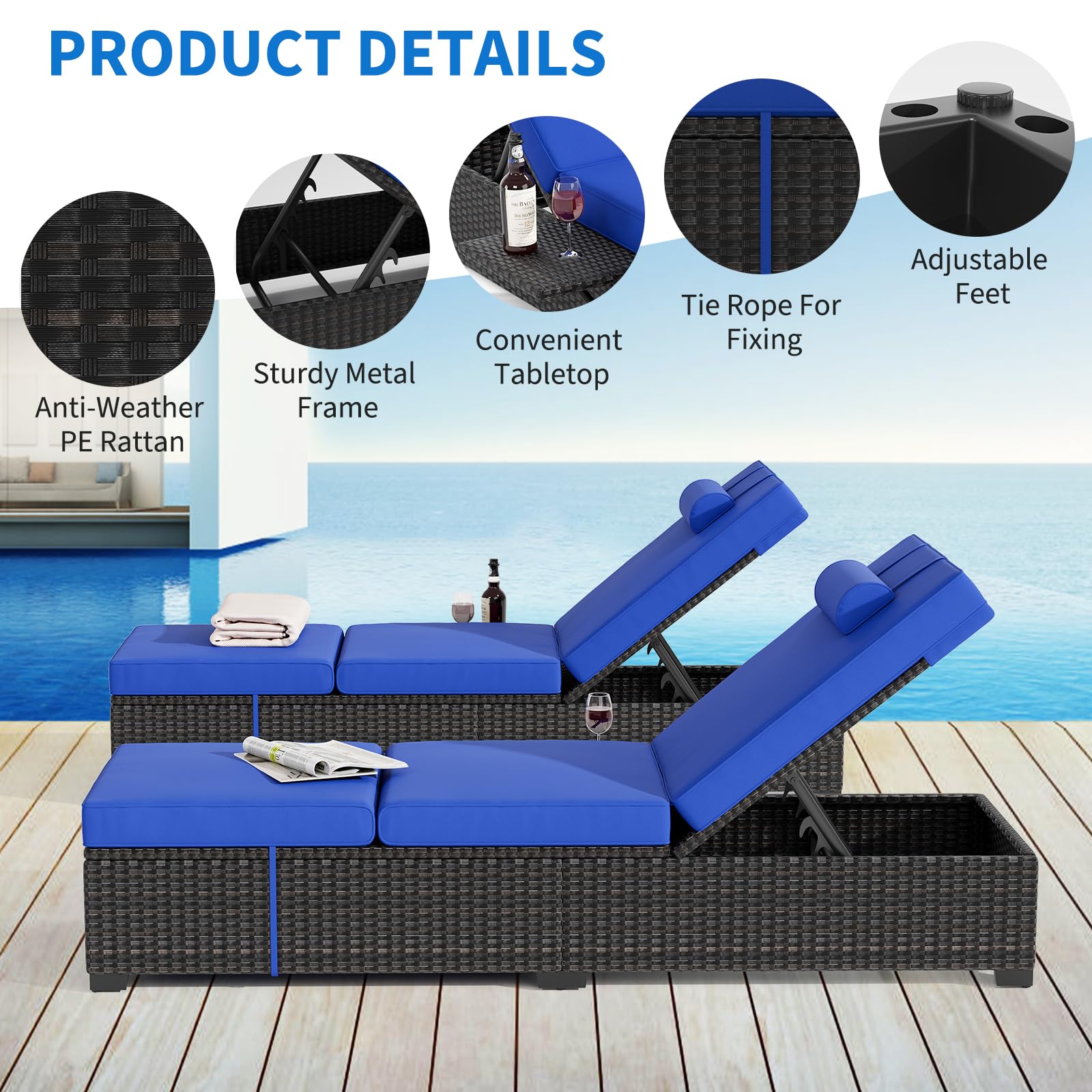 Outdoor Chaise Lounge Chairs S - огляд і ціна Outdoor Furniture Lounge Set